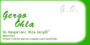 gergo ohla business card
